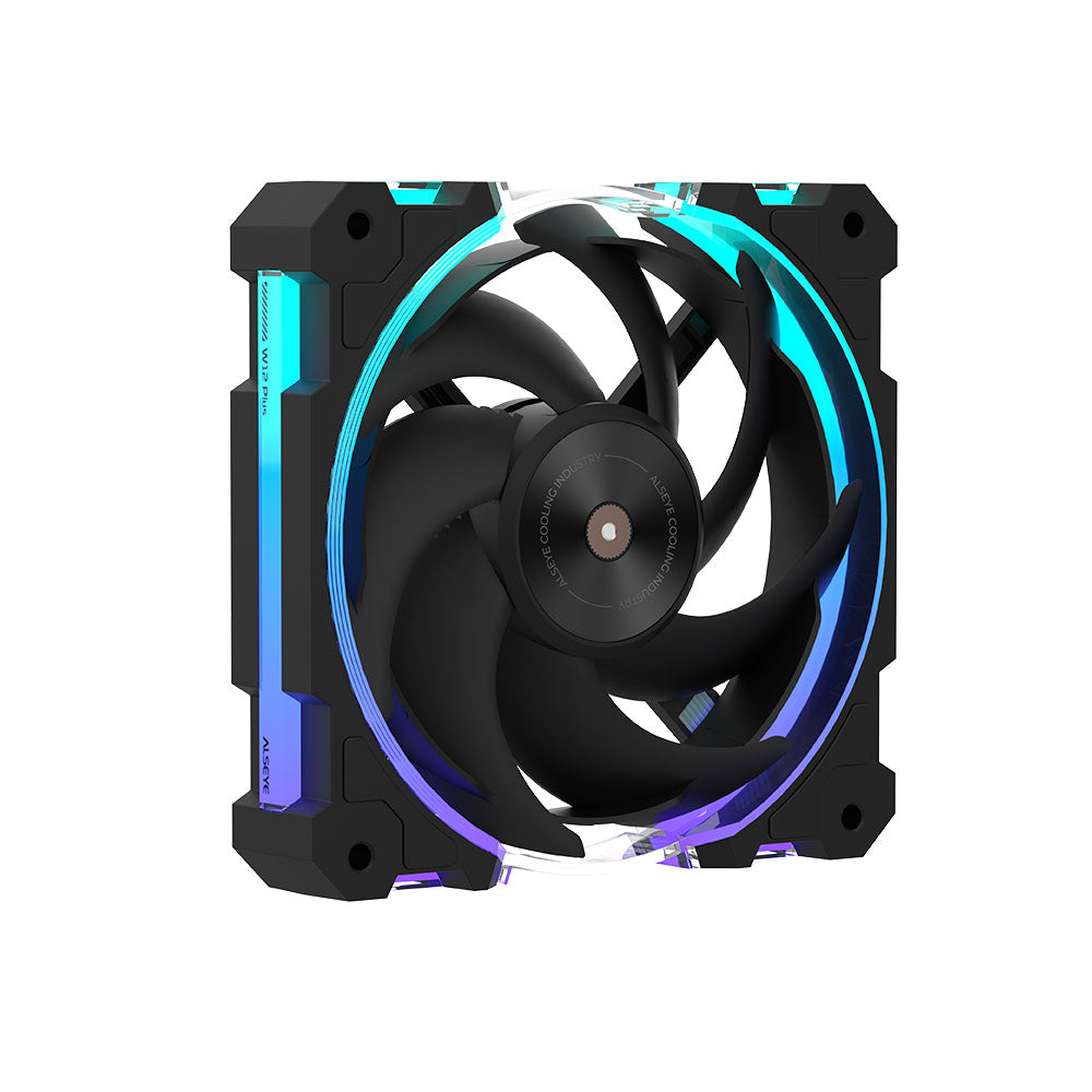 Alseye W12 Plus DC 12V High Air Pressure Case Fan with ARGB SYNC - Black