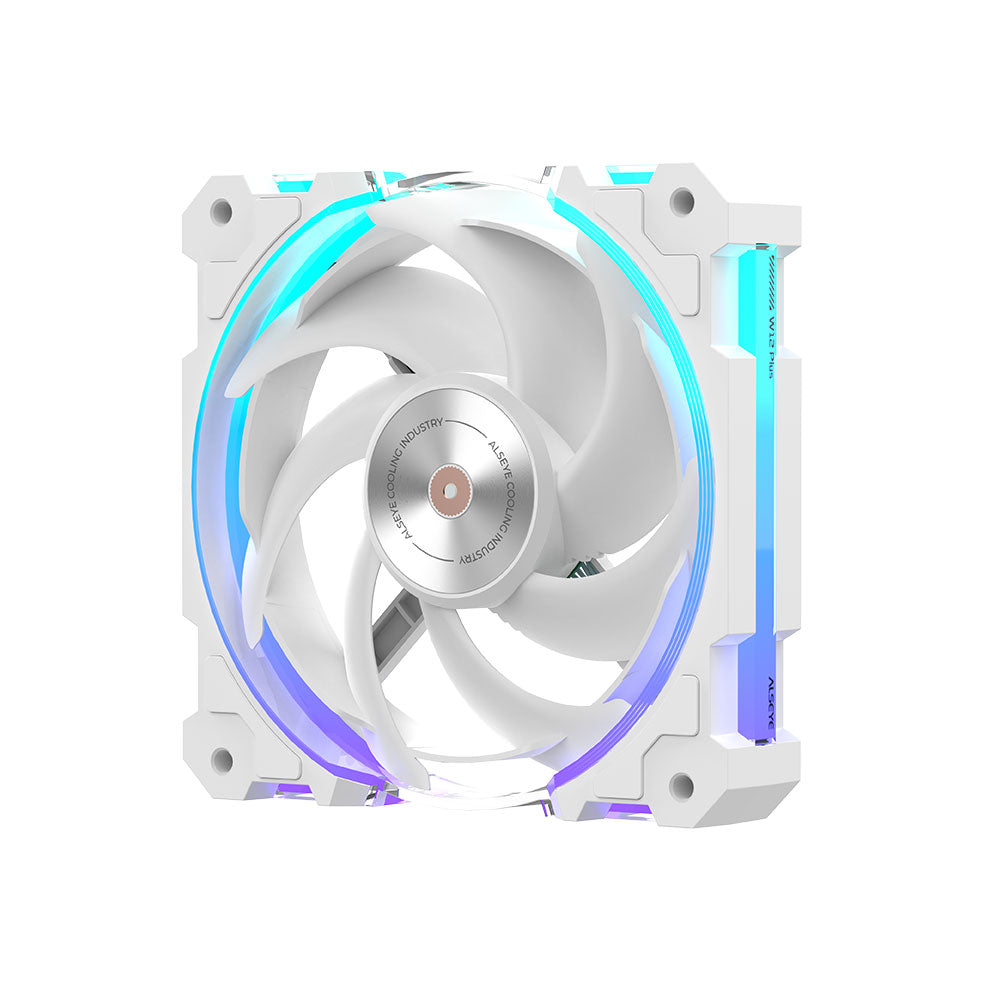 Alseye W12 Plus DC 12V High Air Pressure Case Fan with ARGB SYNC - White