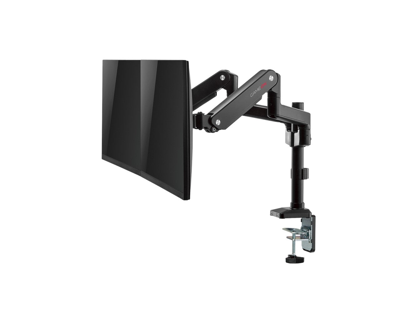 GAMEON GO-2045 Pole-Mounted Gas Spring Dual Monitor Arm