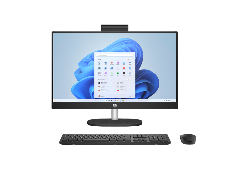HP AIO 24-cr0041ne i7-1355U / 8GB DDR4 Ram/ 512GB SSD /Non-Touch 23.8" FHD Antiglare IPS /Integrated Intel Iris Xᵉ Graphics/ DOS / Jet Black - HD Camera / 1YW