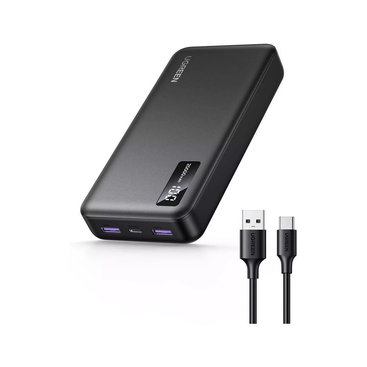 UGREEN 20000mAh PD-20W Power Bank with Built-in USB-C Connector PB312-25683