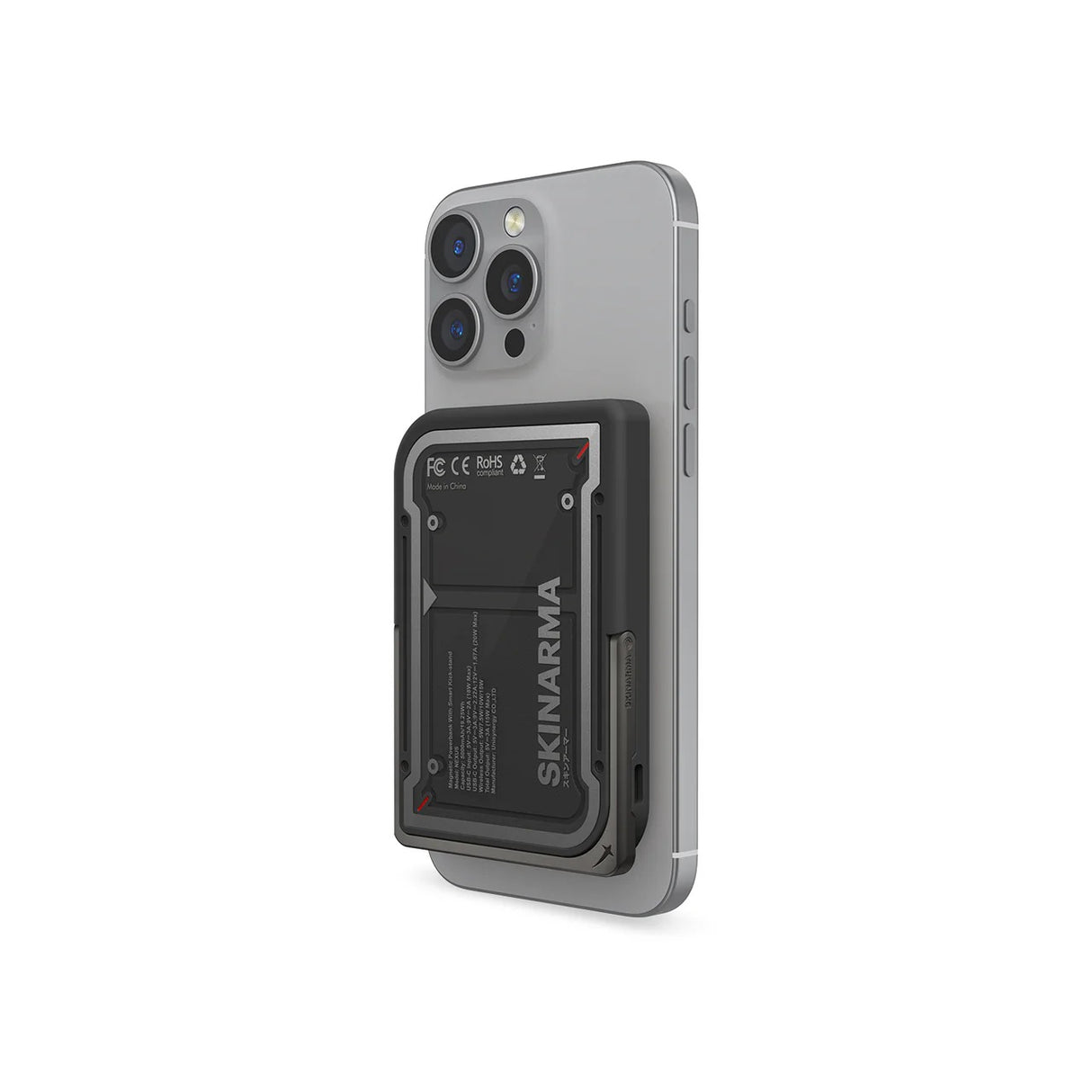 SKINARMA MAGNETIC POWERBANK WITH SMART KICK-STAND 5000 MAH 20W USB-C PD NEXUS MECHA-BLACK