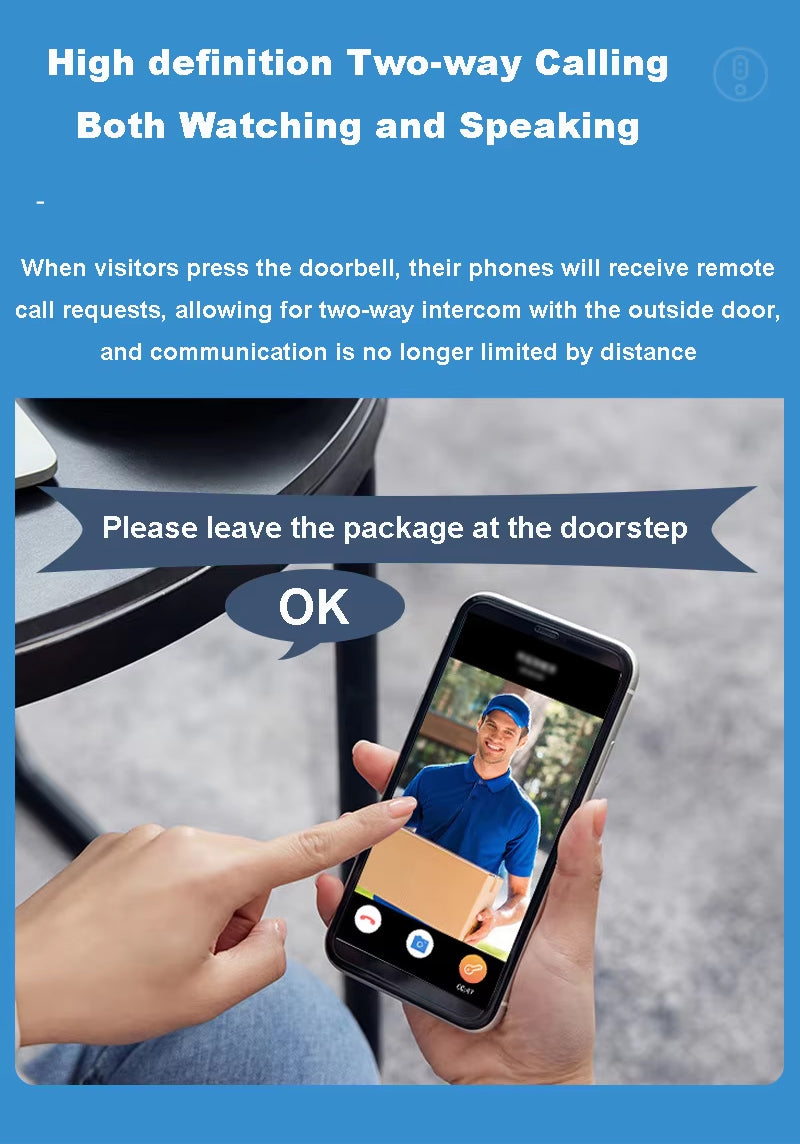 Opson High-Tech 3D Facial & Palm Vein Recognition Digital Smart Door Lock with Tuya App Control & Biometric, Password, Card Access