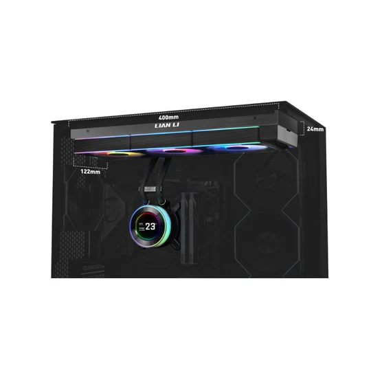 LIAN LI Hydro-Shift II LCD-C 360TL Liquid CPU Cooler with TL Wireless Fans, 2.1" IPS LCD Screen