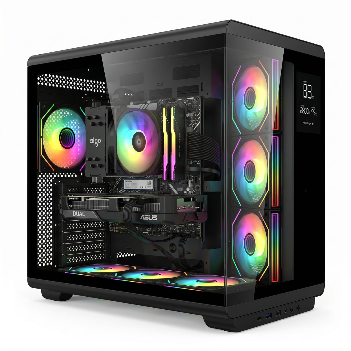 Custom Gaming PC Intel Core i5-14400F, RTX 5060 8GB, 16GB DDR4 RAM, Windows 11 Pro