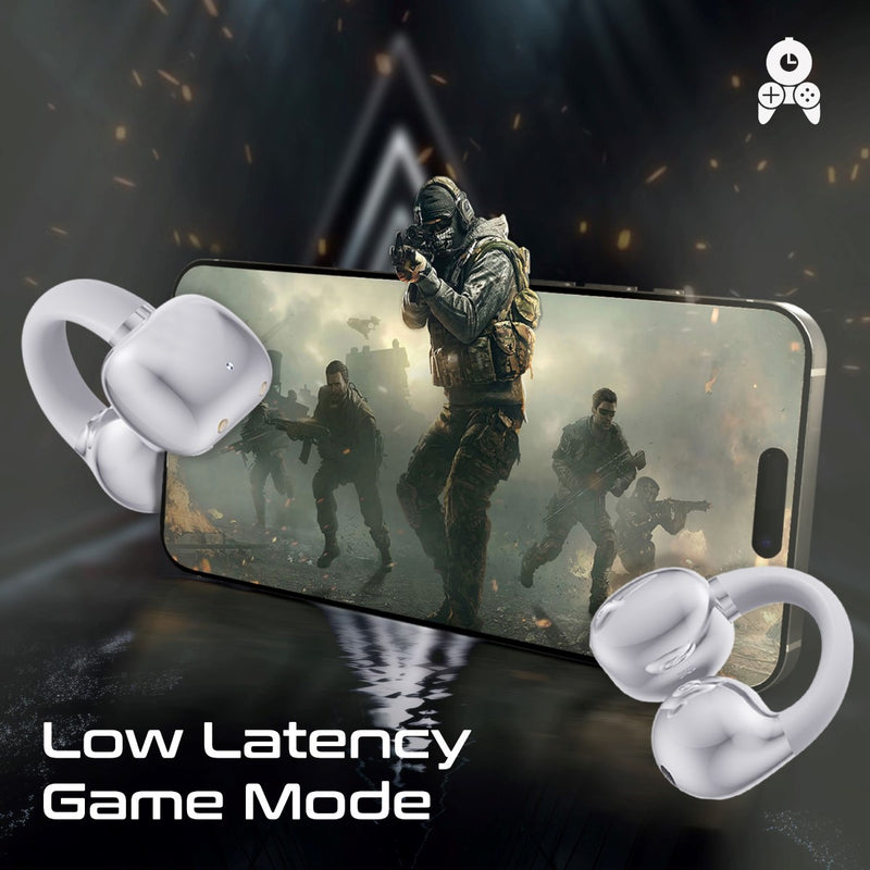 Promate AudioFit Open Ear Clip On TWS Earbuds w/ IntelliTouch - White