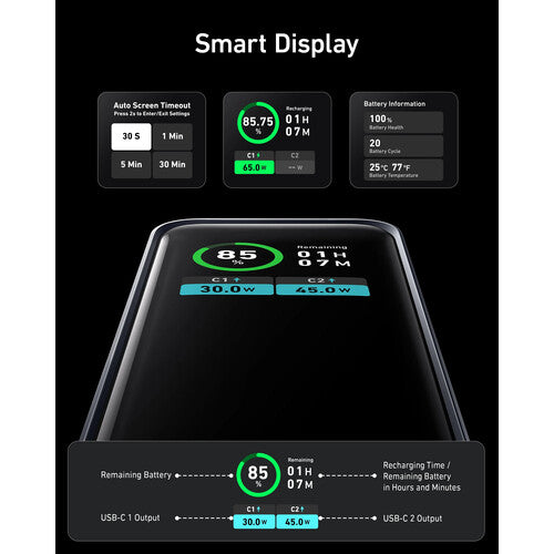 Anker Prime 12,000mAh Power Bank (130W) Series 7 -Black A1335011