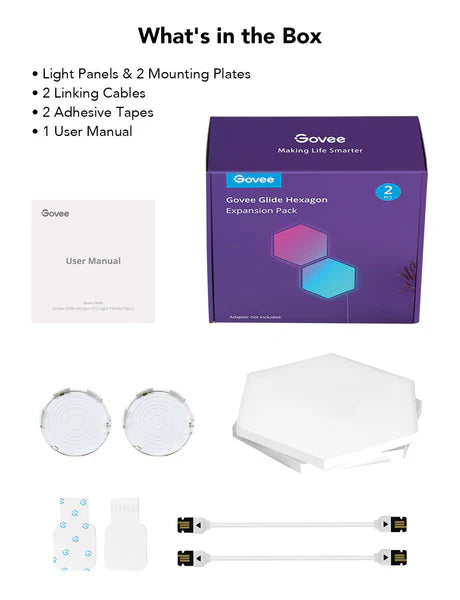 جوفي ألواح إضاءة Glide ثلاثية الزوايا 10 قطع - H6067