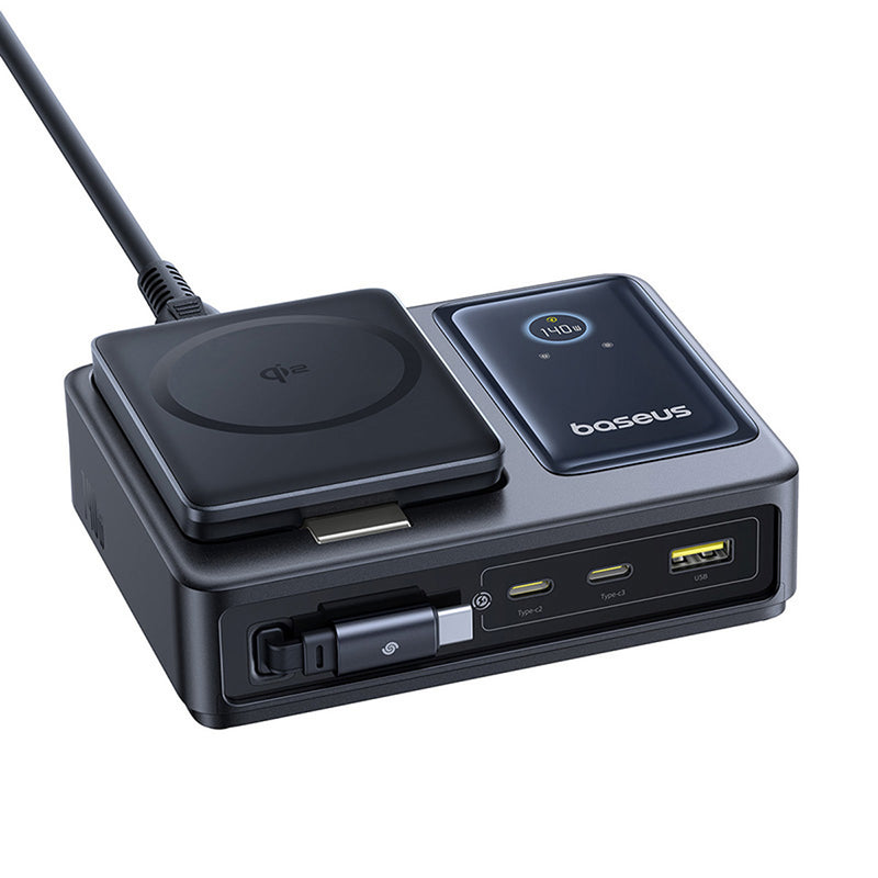 Baseus Nomos Qi2 5-in-1 Desktop Charger 140W - Cosmic Black
