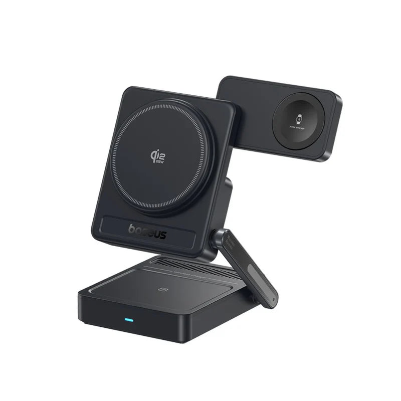 Baseus PicoGo AF21 Portable 3-in-1 Qi2.2 Wireless Charger 35W - Cosmic Black