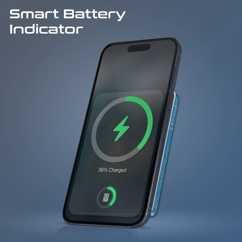 Promate 5000mAh Ultra-Slim Aluminum Crafted MagSafe Compatible Wireless Charging PowerBank