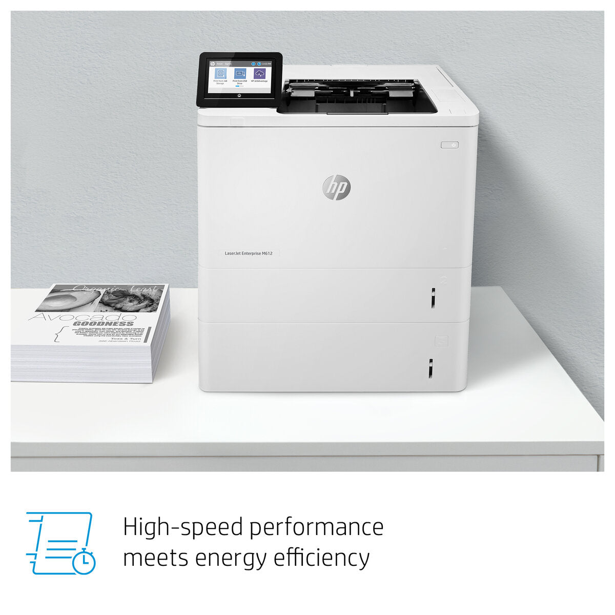 HP LaserJet Enterprise M612dn - 71ppm / 1200dpi / A4 / USB / LAN / Mono Laser - Printer