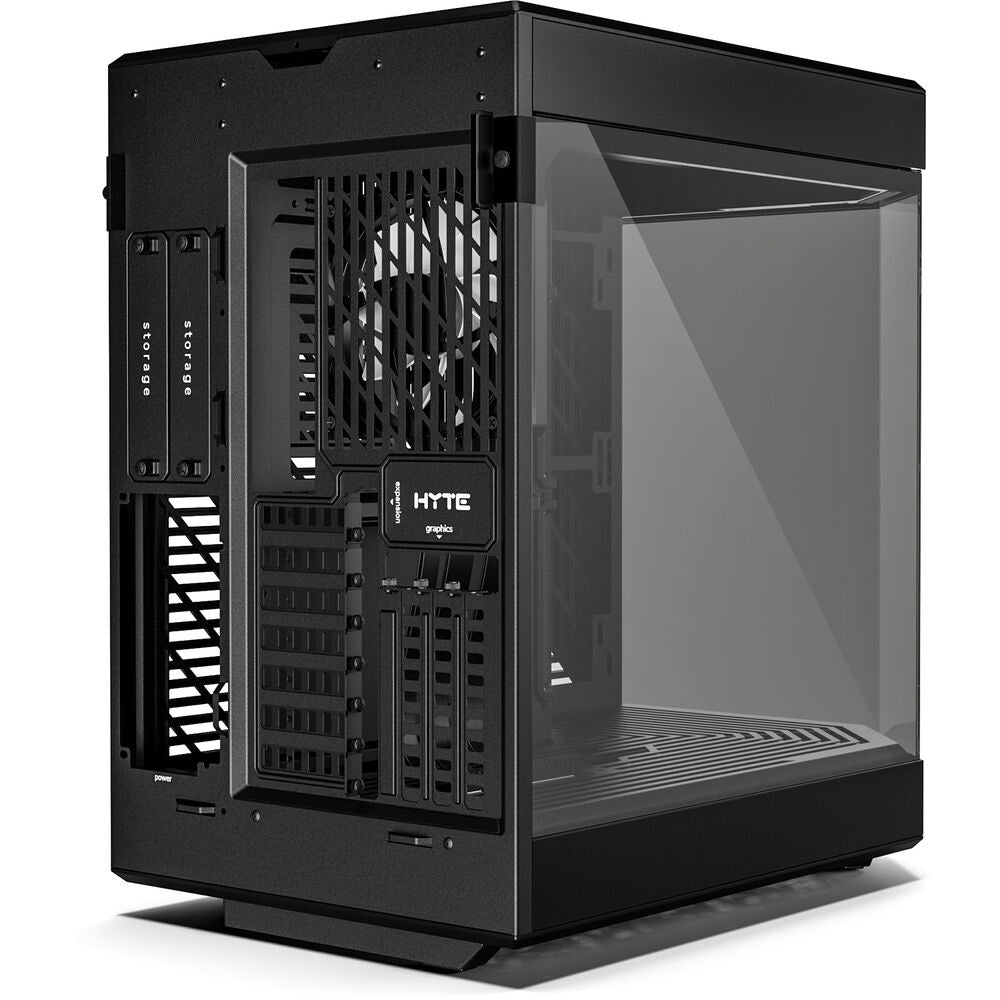 HYTE Y60 Dual Chamber panoramic Tempered Glass Mid-Tower ATX Case with 3 fans - Black