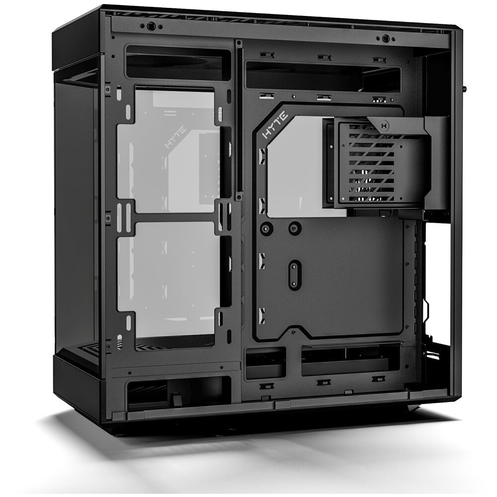 HYTE Y60 Dual Chamber panoramic Tempered Glass Mid-Tower ATX Case with 3 fans - Black