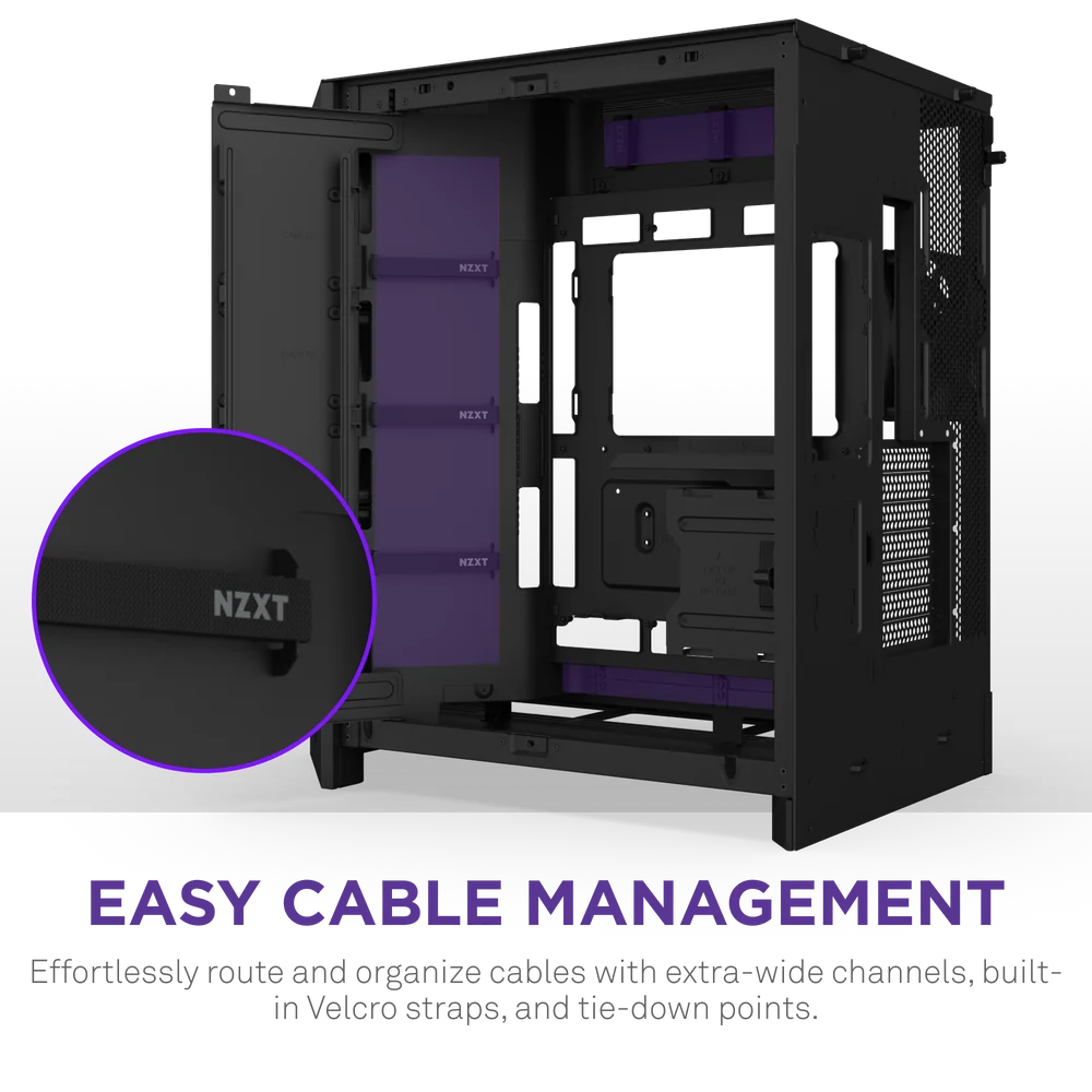 NZXT H9 Flow (2025) Dual Chamber Mid Tower Case - Black