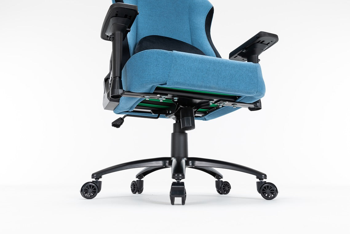 Gamax Ergonomic Adjustable Gaming Chair with Lumbar Support - Light Blue & Black ( Installation not included )