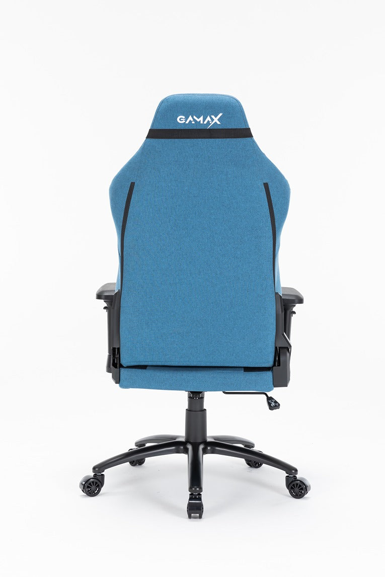 Gamax Ergonomic Adjustable Gaming Chair with Lumbar Support - Light Blue & Black ( Installation not included )