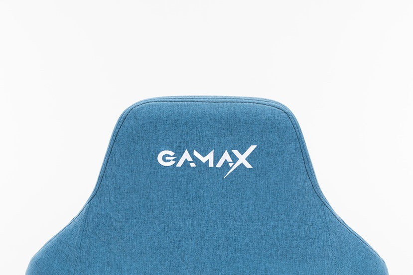 Gamax Ergonomic Adjustable Gaming Chair with Lumbar Support - Light Blue & Black ( Installation not included )