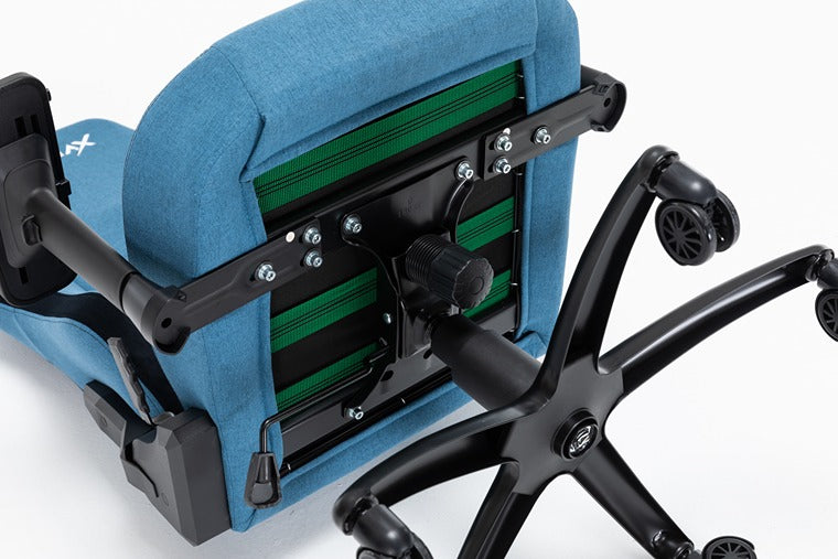 Gamax Ergonomic Adjustable Gaming Chair with Lumbar Support - Light Blue & Black ( Installation not included )