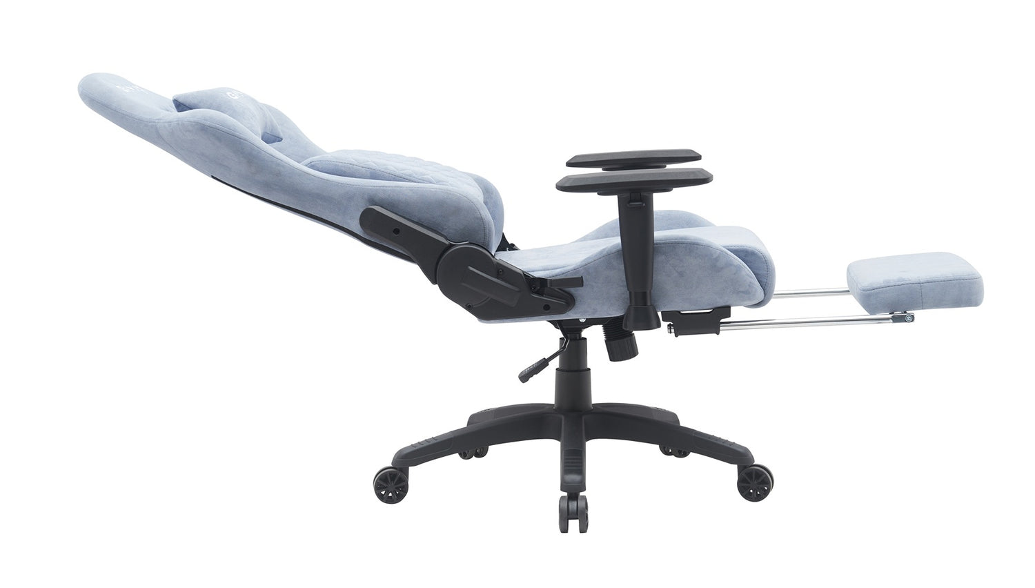 Gamax Gaiming Chair model BS-7966 with Foot Rest - Light Blue ( Installation not included )