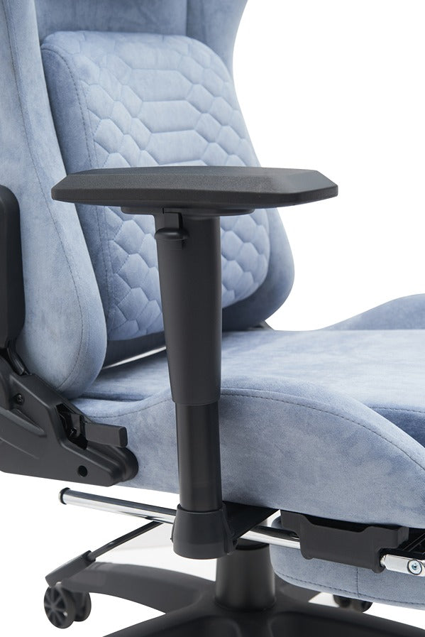 Gamax Gaiming Chair model BS-7966 with Foot Rest - Light Blue ( Installation not included )