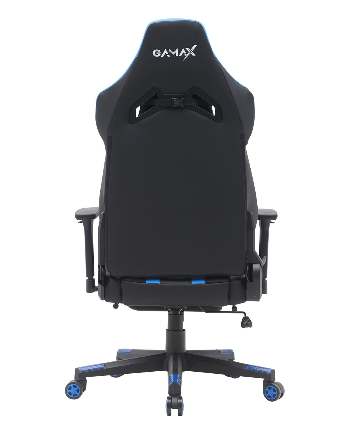 Gamax Gaming Chair model BS-7012 with Foot Rest - Black & Blue ( Installation not included )