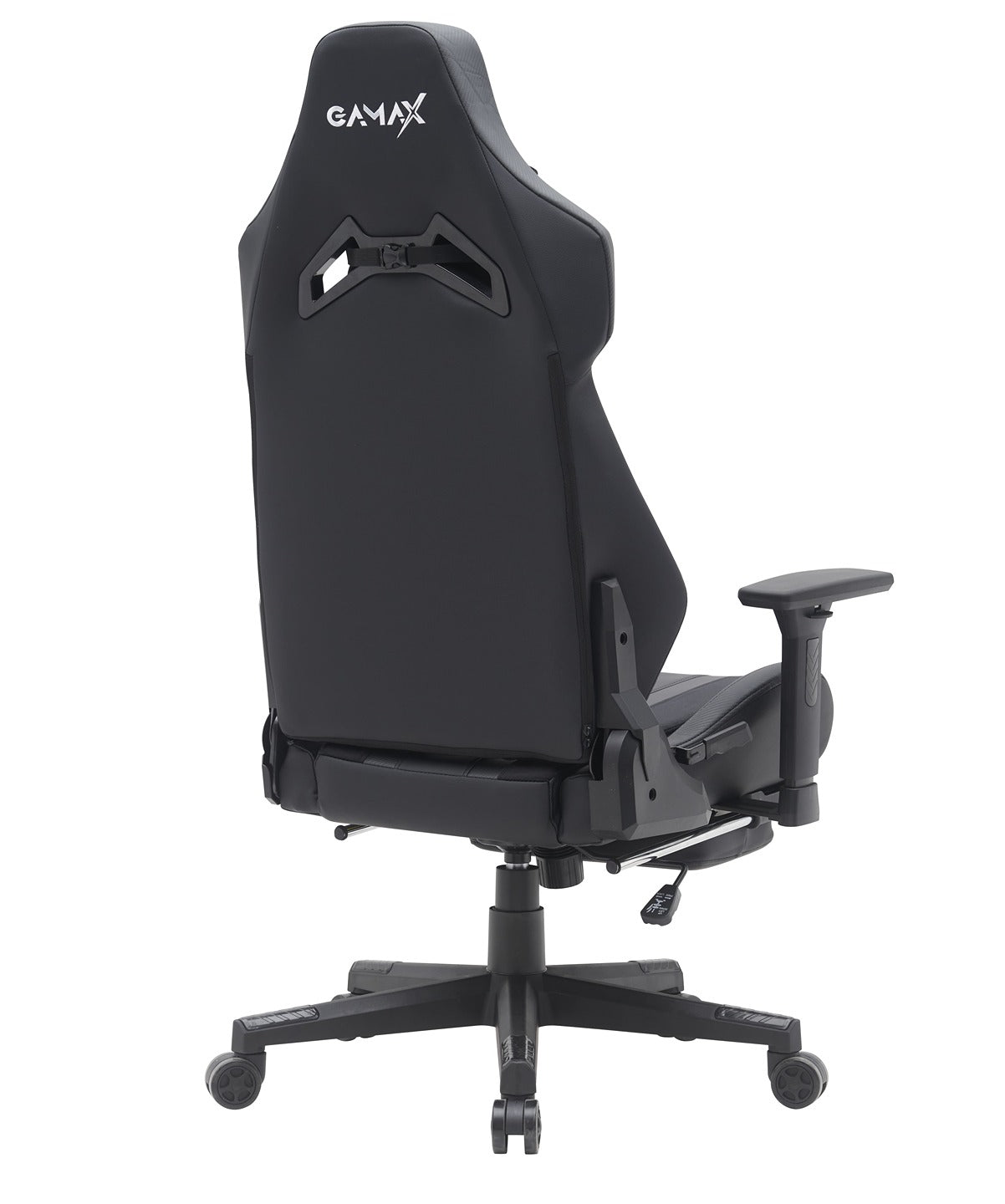Gamax Gaming Chair model BS-7012 with Foot Rest - Black ( Installation not included )