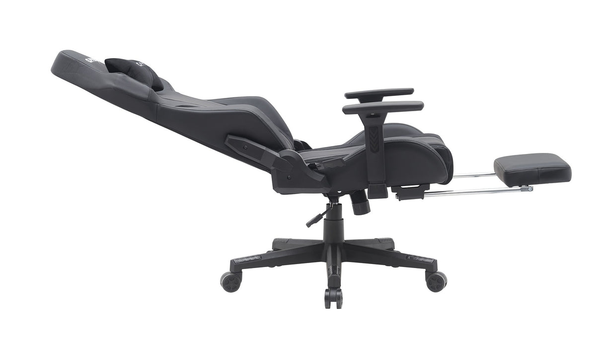Gamax Gaming Chair model BS-7012 with Foot Rest - Black ( Installation not included )