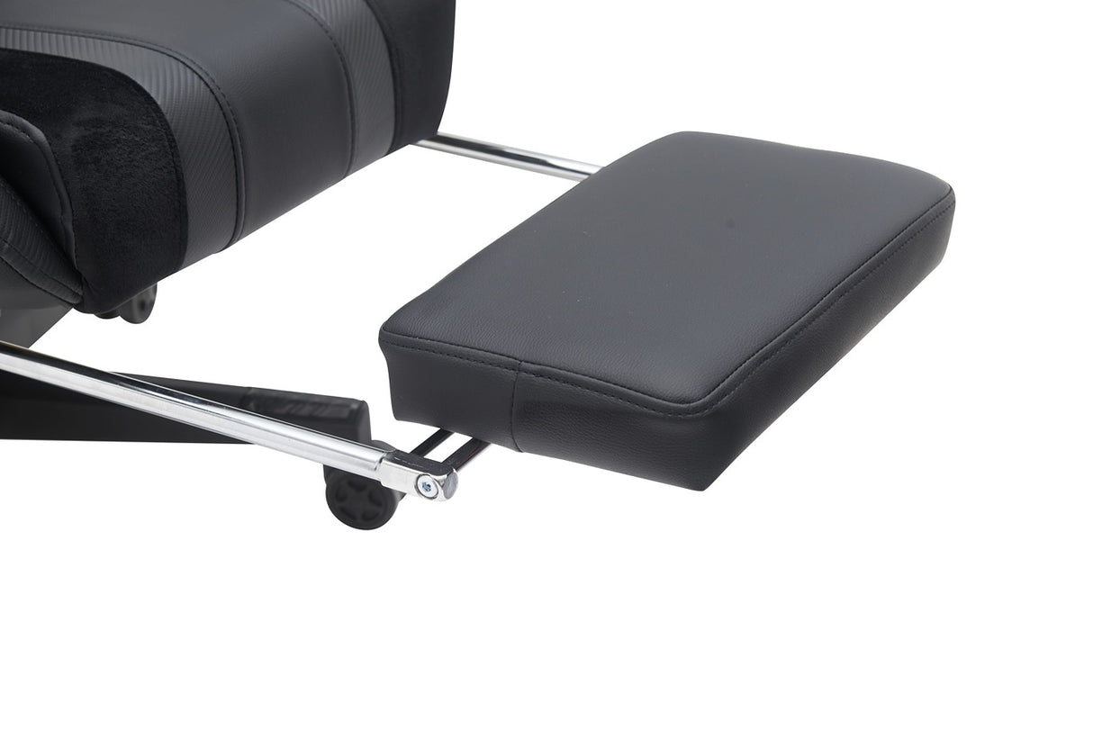 Gamax Gaming Chair model BS-7012 with Foot Rest - Black ( Installation not included )