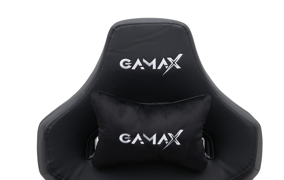 Gamax Gaming Chair model BS-7012 with Foot Rest - Black ( Installation not included )