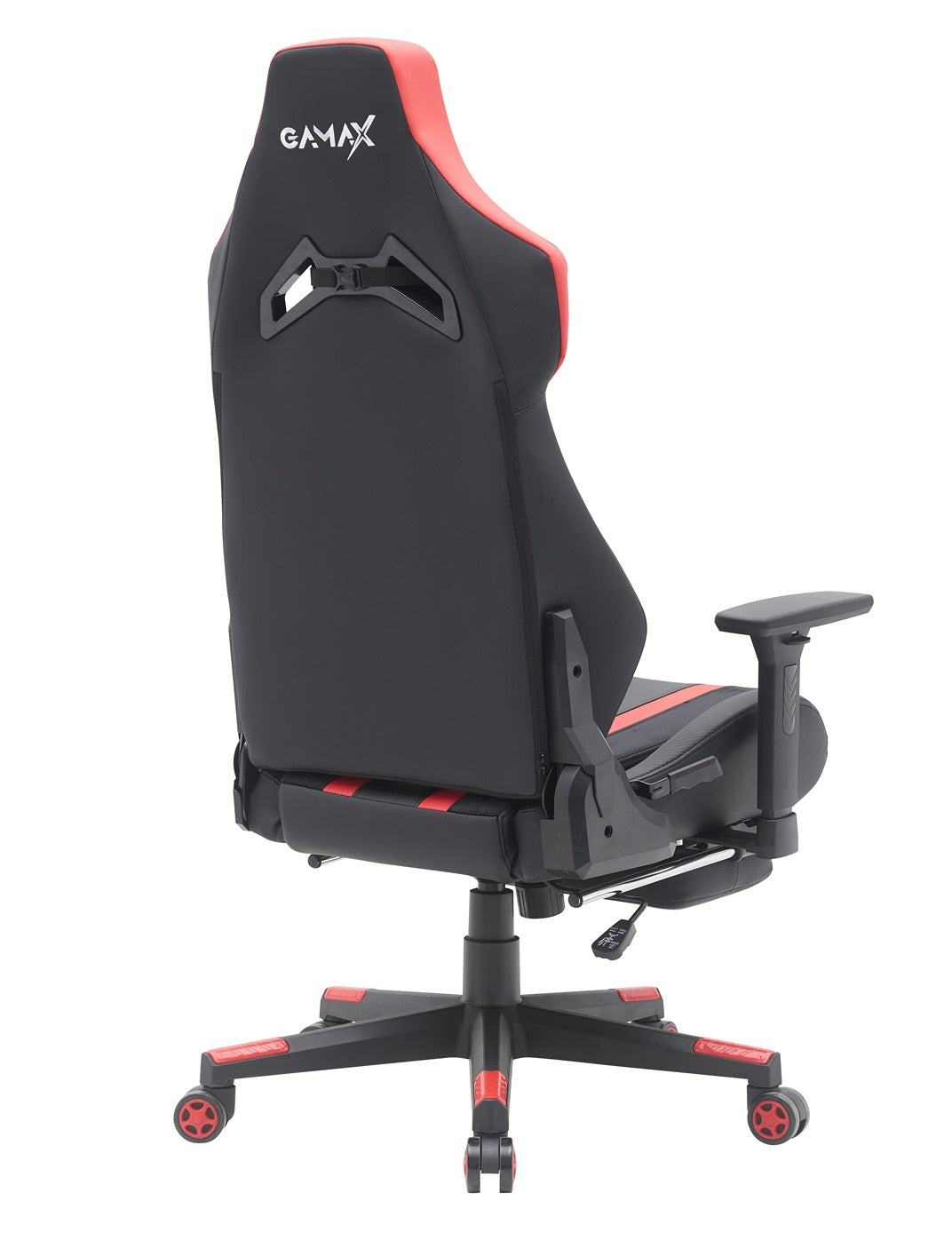 Gamax Gaming Chair model BS-7012 with Foot Rest - Black & Red ( Installation not included )