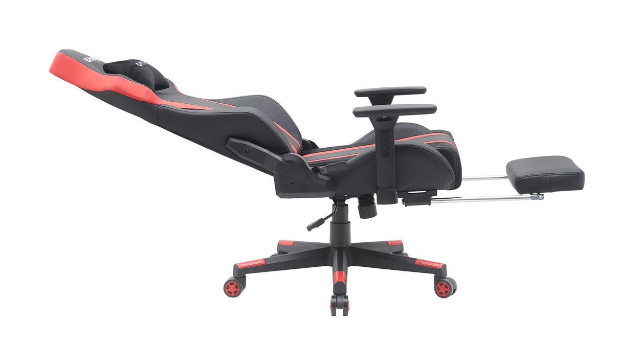 Gamax Gaming Chair model BS-7012 with Foot Rest - Black & Red ( Installation not included )