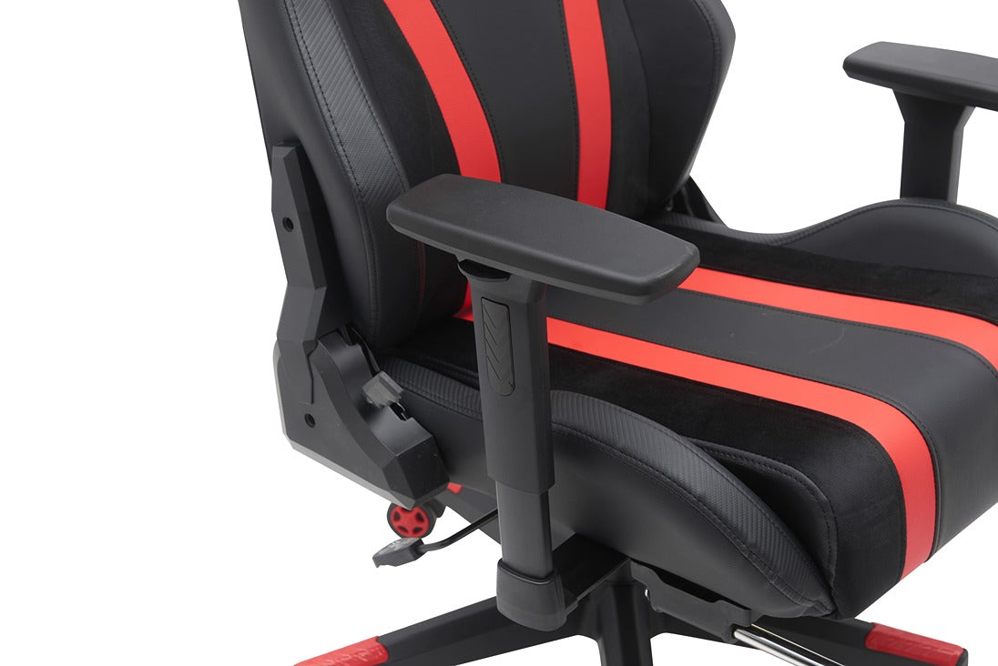Gamax Gaming Chair model BS-7012 with Foot Rest - Black & Red ( Installation not included )