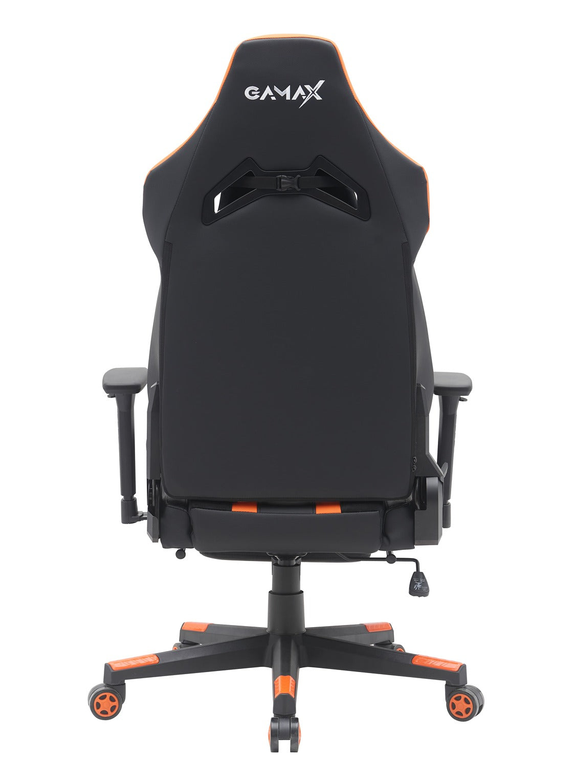 Gamax Gaming Chair model BS-7012 with Foot Rest - Black & Orange ( Installation not included )