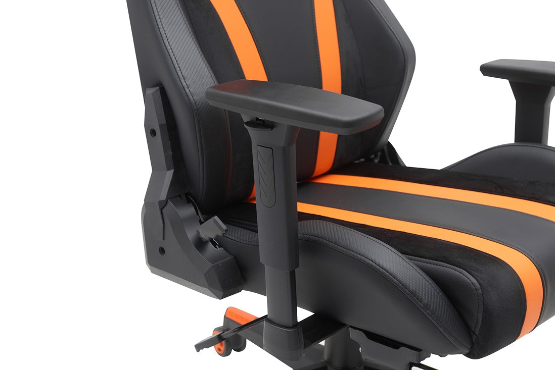 Gamax Gaming Chair model BS-7012 with Foot Rest - Black & Orange ( Installation not included )