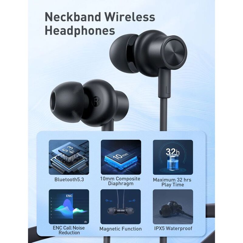 Ravpower Wireless Stereo Earphones TT-BH115 BLACK