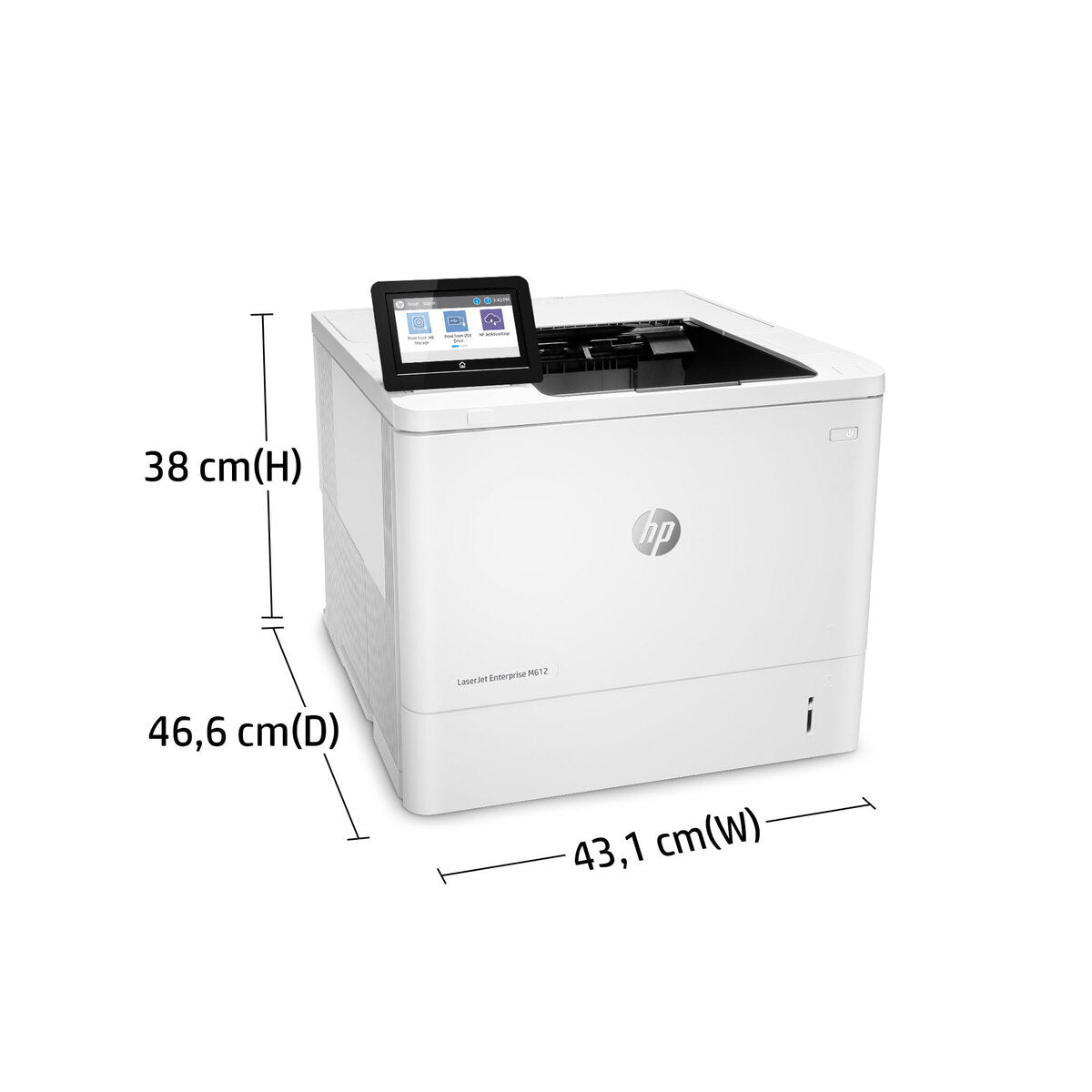HP LaserJet Enterprise M612dn - 71ppm / 1200dpi / A4 / USB / LAN / Mono Laser - Printer