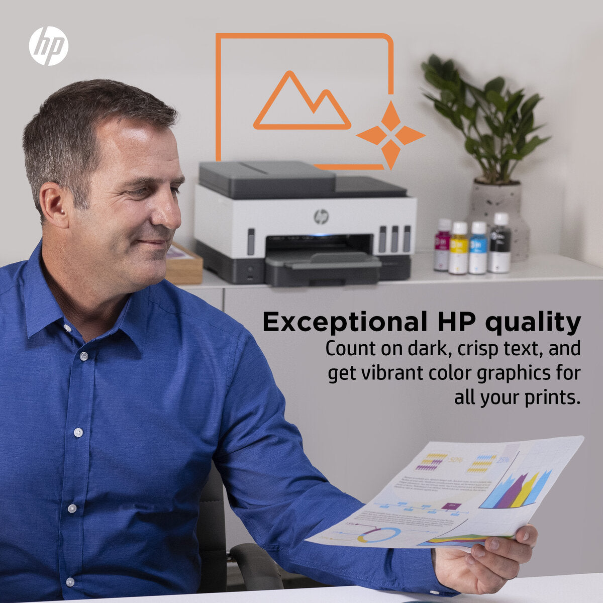 HP Smart Tank 790 AIO - 15ppm / 4800dpi / A4 / USB / LAN / Wi-Fi / FAX / Bluetooth / Color Inkjet - Printer