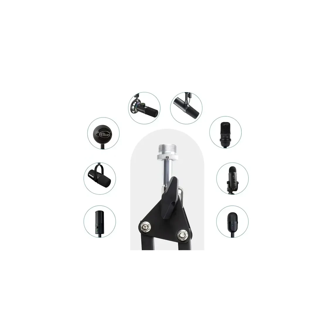 Professional Quad Cast Microphone Stand