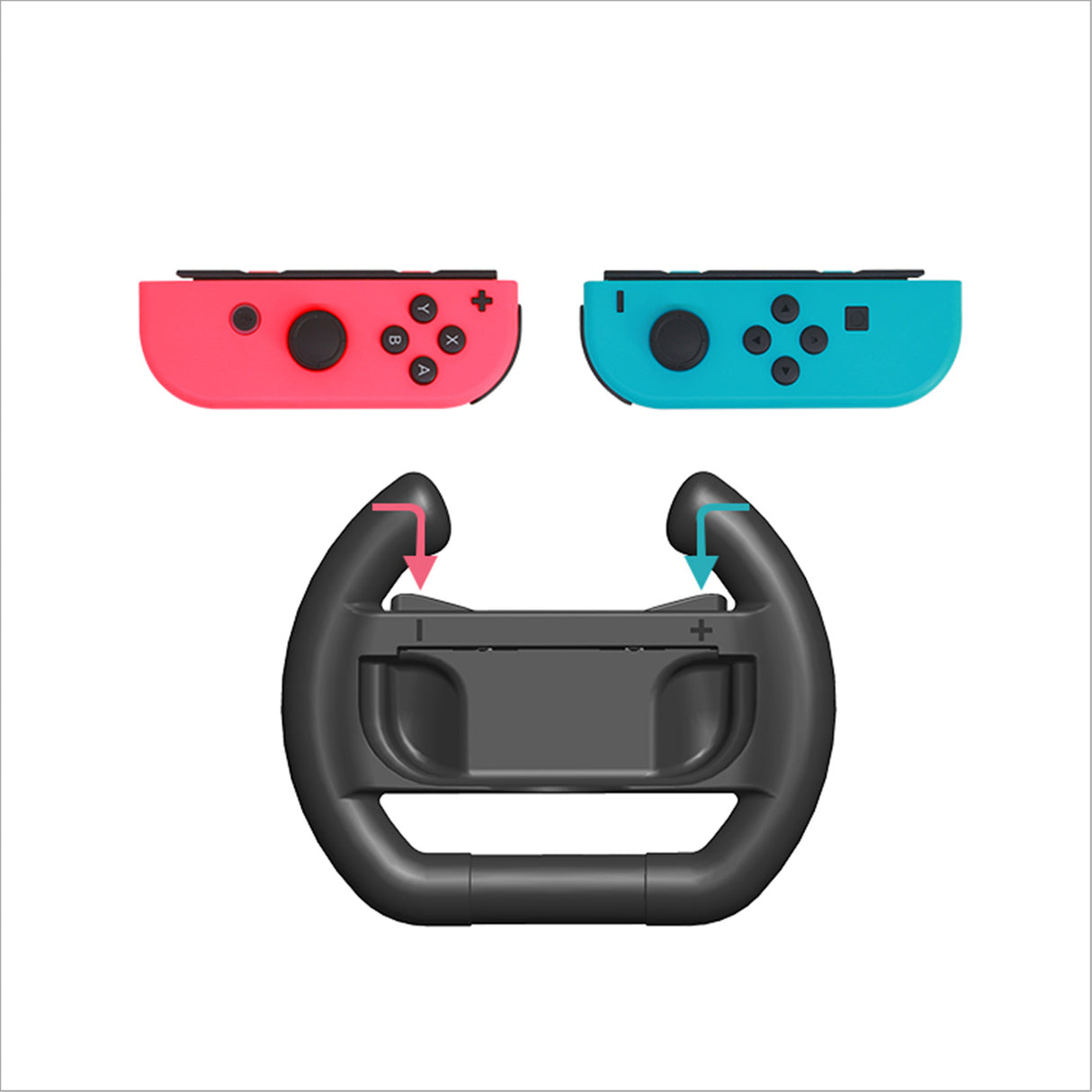 Dobe TNS-3195 Nintendo Switch 2 Controller Steering Wheel - Black