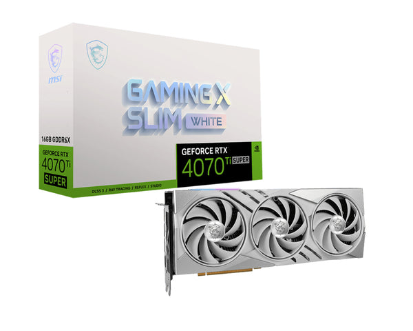 MSI GeForce RTX 4070 Ti SUPER 16G Gaming X Slim Graphics Card - White