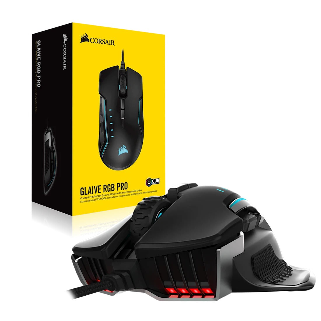 Corsair GLAIVE RGB PRO Mouse - Aluminum