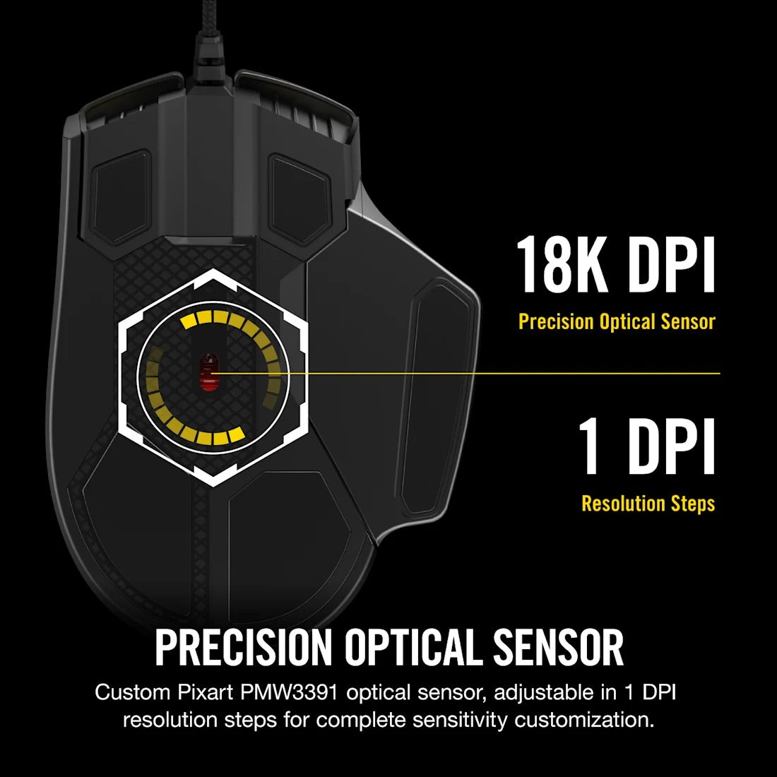 Corsair GLAIVE RGB PRO Mouse - Black