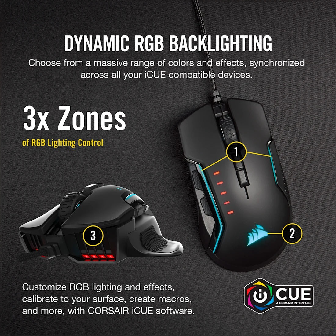 Corsair GLAIVE RGB PRO Mouse - Black