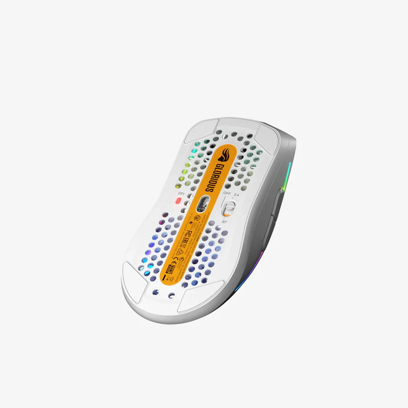 Glorious Model O2 Mini Wireless Ultralight Ambidextrous RGB Gaming Mouse 57G - White