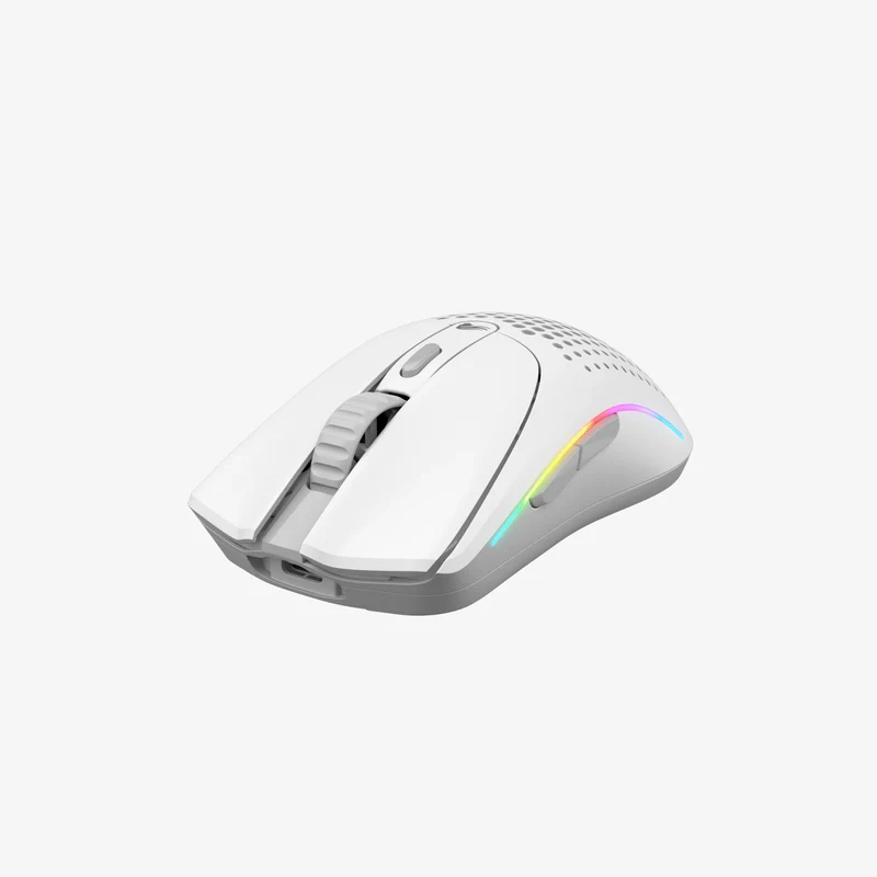 Glorious Model O2 Mini Wireless Ultralight Ambidextrous RGB Gaming Mouse 57G - White