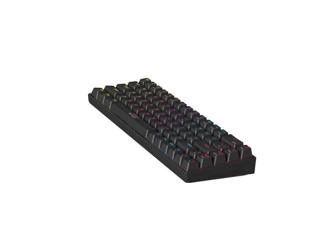 Gamax GM-204 4-in-1 Wired PC Accessory Set (AR Mechanical Keyboard, Mouse, Mousepad, Headset) - Black