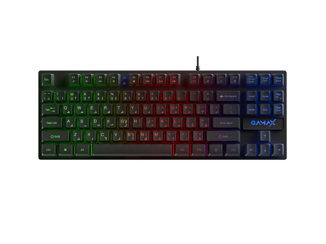 Gamax GM-645 4-in-1 Wired PC Accessory Set (Ar Keyboard, Mouse, Mousepad, Headset) - Black