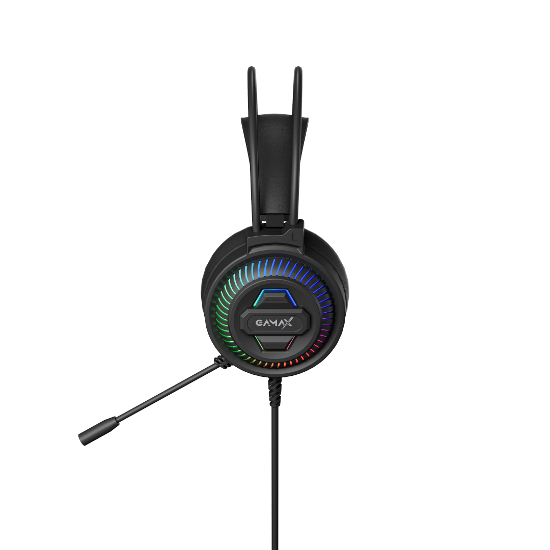 Gamax GM-645 4-in-1 Wired PC Accessory Set (Ar Keyboard, Mouse, Mousepad, Headset) - Black