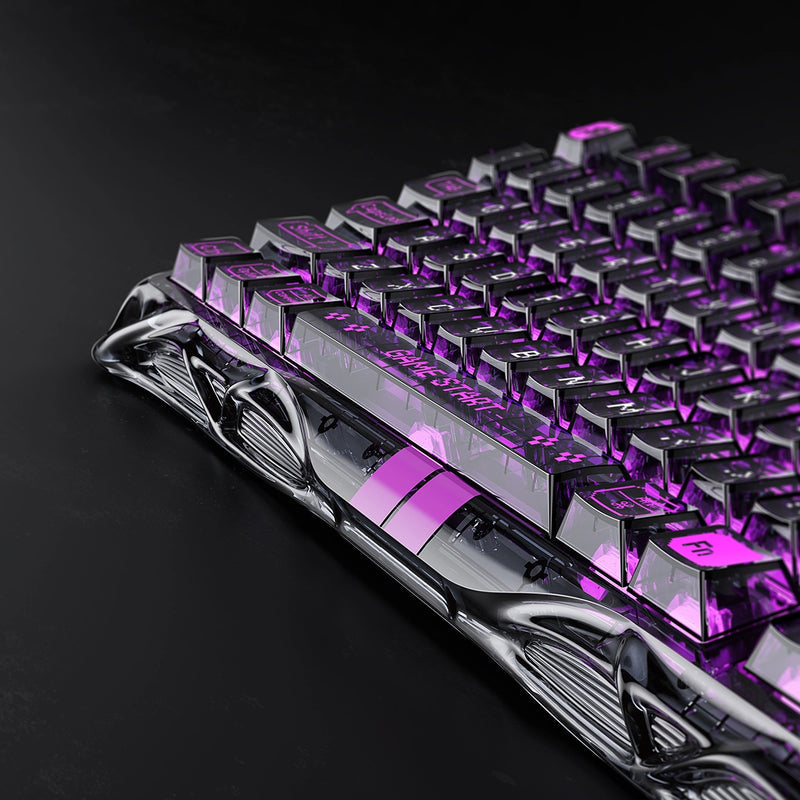 GravaStar Mercury V75 Lite 75% Hall Effect Magnetic Switch Gaming Keyboard - Transparent Black
